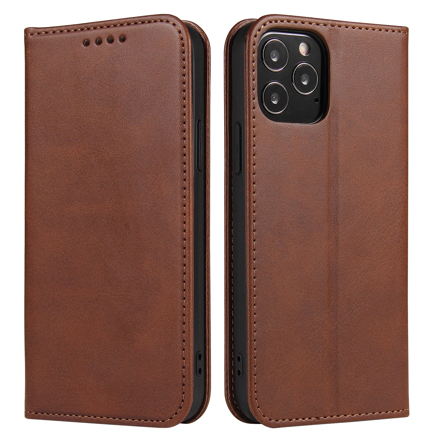 Calf Texture Leather Cover for iPhone 12 Pro Max 6.7 inch Magnetic Stand Phone Case Wallet Calf Texture Leather Cover for iPhone 12 Pro Max 6.7 inch Magnetic Stand Phone Case Wallet